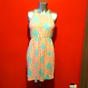 Lauren James Grapefruit Print Lady's Sleeveless Sundress with Back Button